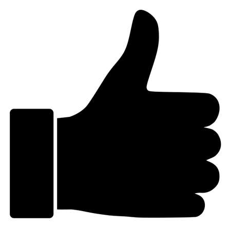 Thumb up icon on a white background. Isolated thumb up symbol with flat style.のイラスト素材
