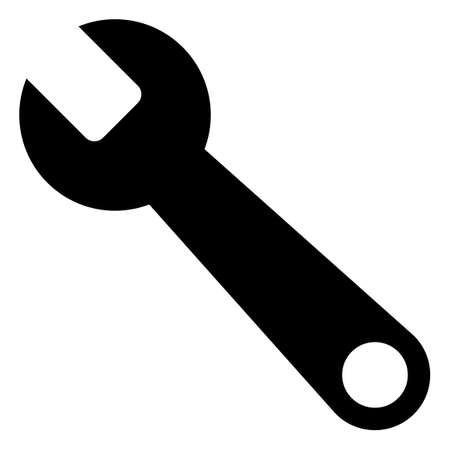 Spanner icon on a white background. Isolated spanner symbol with flat style.の写真素材