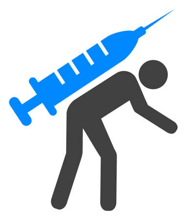 Vaccine courier icon on a white background. Isolated vaccine courier symbol with flat style.のイラスト素材