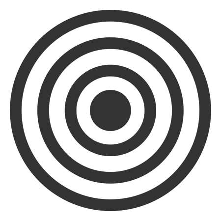 Concentric circles icon on a white background. Isolated concentric circles symbol with flat style.のイラスト素材