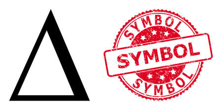 Delta letter icon on a white background. Isolated Delta letter symbol with flat style.のイラスト素材