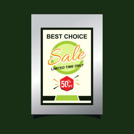 Sale banner discount  up to 50% off. Vector illustration.のイラスト素材