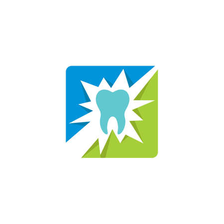 Tooth dental shine company logoのイラスト素材