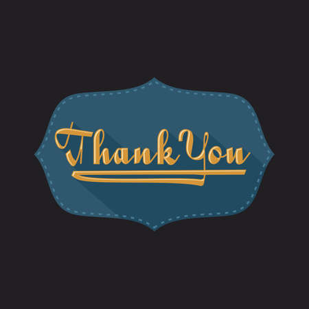 Thank you badge vintage text vectorのイラスト素材