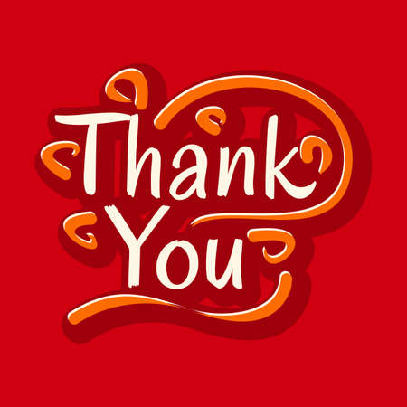 Thank you text vectorのイラスト素材