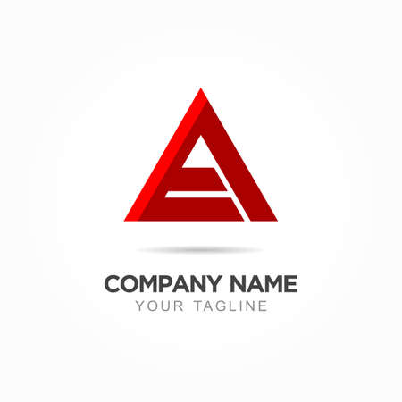 Triangle shape letter a company logoのイラスト素材
