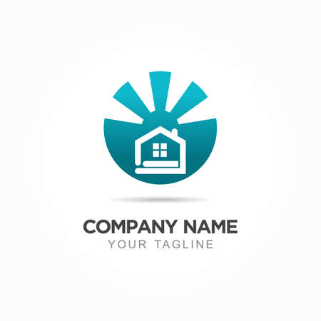 Home shine realty logo concept design illustration.のイラスト素材