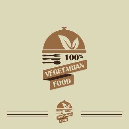 vegetarian food vintage restaurant vectorのイラスト素材