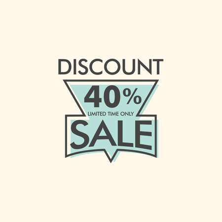 sale discount 40 triangle business template