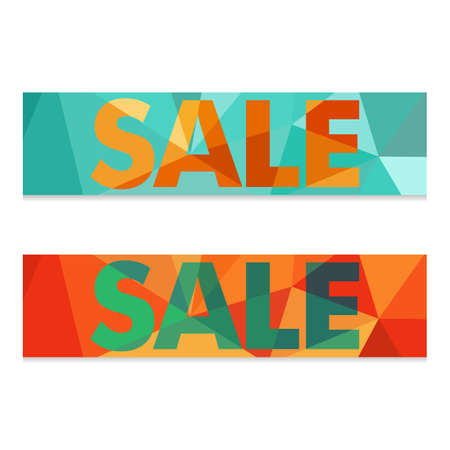 Sale banner triangle color business illustration.のイラスト素材