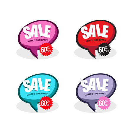 Sale talk bubble discount special offer vectorのイラスト素材