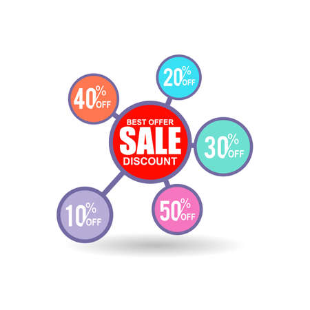 best offer sale discount promotion vectorのイラスト素材