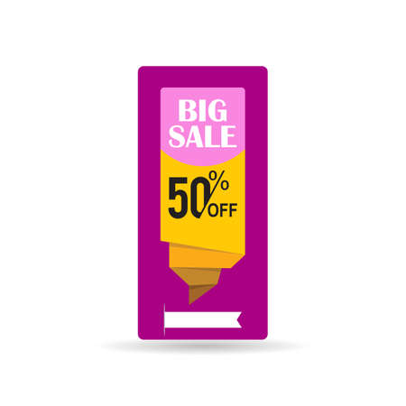 Big sale 50 percent discount vector bannerのイラスト素材