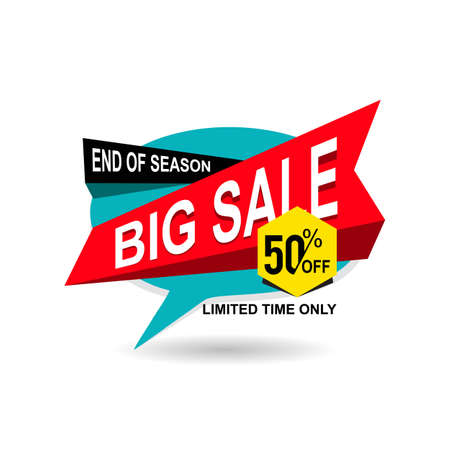 Big sale end of season discount banner design vectorのイラスト素材