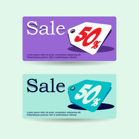 Sale 50 percent discount business tag vectorのイラスト素材