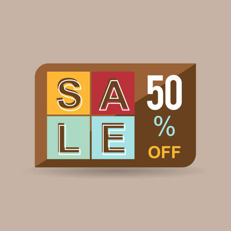 Sale discount 50 off design templateのイラスト素材