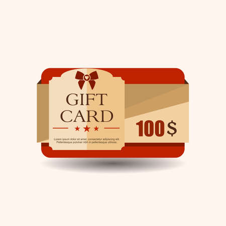 gift card 100 business templateのイラスト素材