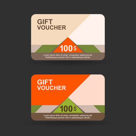 gift voucher buy business vector templateのイラスト素材