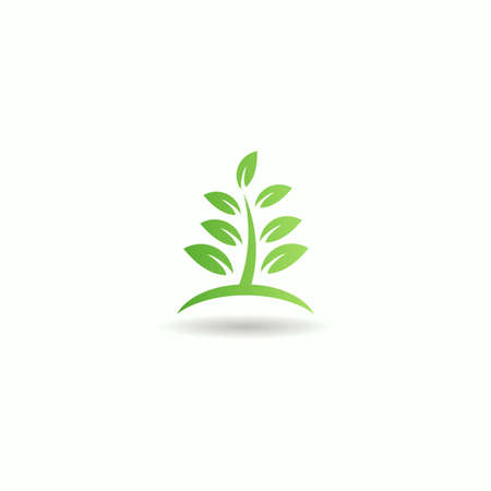 plant tree green leaf logoのイラスト素材