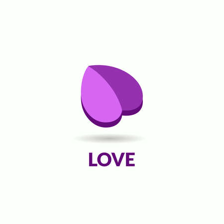 love sign purple logoのイラスト素材