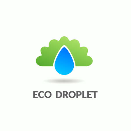 eco droplet water logoのイラスト素材