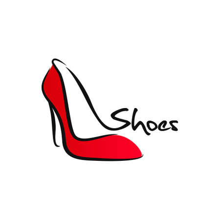 High heel shoes icon vector image.のイラスト素材