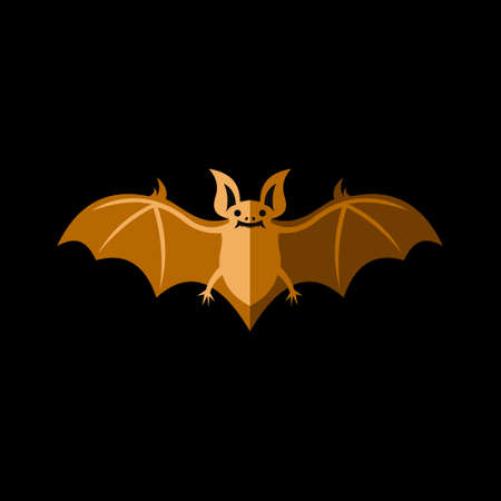 fly bat animal logoのイラスト素材