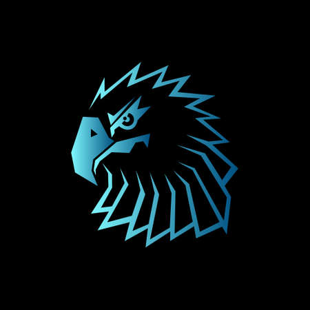 eagle head illustration logoのイラスト素材