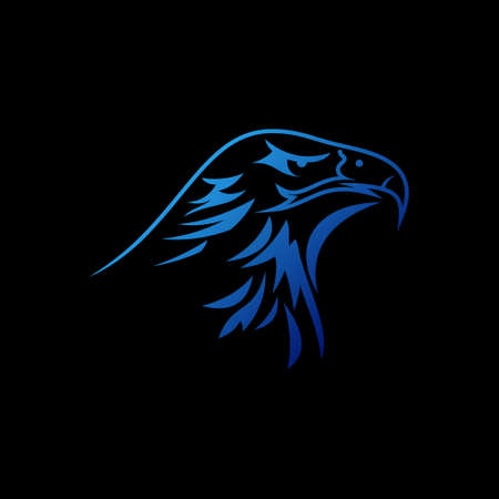 eagle head tribal logoのイラスト素材