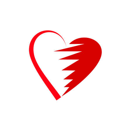 Love heart abstract logoのイラスト素材