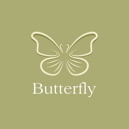butterfly animal art vector logoのイラスト素材