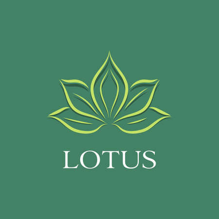 lotus flower beauty logoのイラスト素材