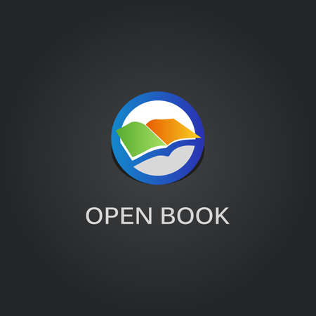 open book education design vector logoのイラスト素材
