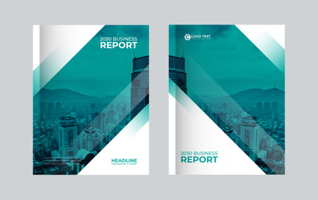 Book cover design and Annual report template, flyer, book cover design template, flyer design, brochure design, corporate design company identityのイラスト素材