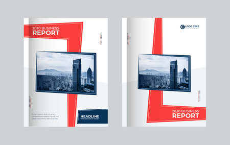 Book cover design and Annual report template, flyer, book cover design template, flyer design, brochure design, corporate design company identityのイラスト素材