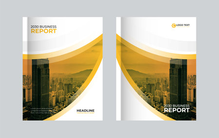 Book cover design and Annual report template, flyer, book cover design template, flyer design, brochure design, corporate design company identityのイラスト素材