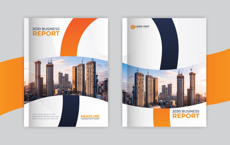 Business annual report, brochure and poster design templateのイラスト素材
