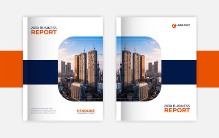 Business book cover and annual report, brochure and poster design templateのイラスト素材