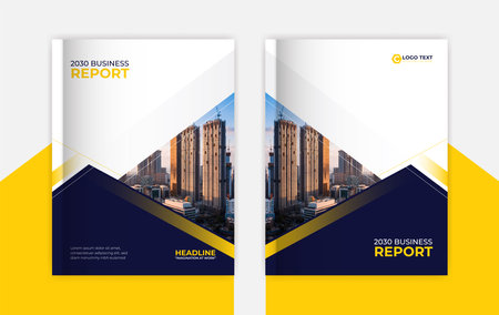 Corporate book cover and annual report, brochure and poster design templateのイラスト素材