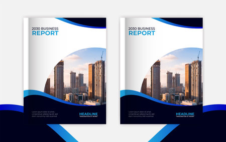 Business annual report, brochure and poster design templateのイラスト素材