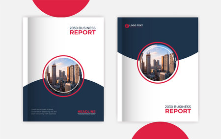 Business book cover and annual report, brochure and poster design templateのイラスト素材