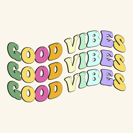 Good Vibes. Hand drawn vector illustration for your design.のイラスト素材