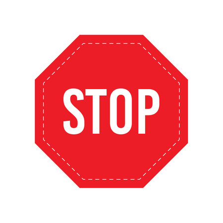 Stop sign icon. Vector illustration. Flat design style eps 10のイラスト素材
