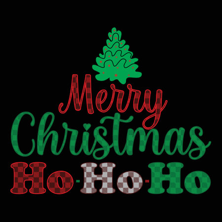 Merry Christmas and Happy New Year. Hand lettering. Vector illustration.のイラスト素材