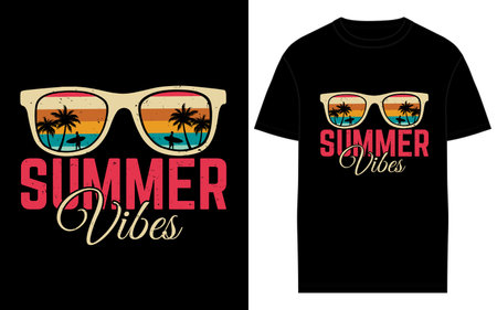 Summer Time T-Shirt Design, Vector Illustration EPS10のイラスト素材
