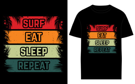 Surf Extreme T-shirt Design. Surfing Extreme T-shirt Designのイラスト素材