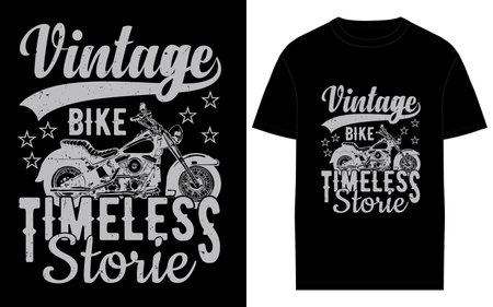 Vintage motorcycle t-shirt print design with custom typography.のイラスト素材