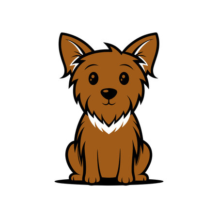 Dog Mascot colorful cute cartoon vector illustration isolated on a white background.のイラスト素材