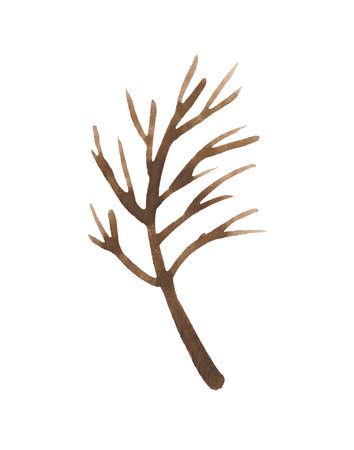Watercolor branch for decorative use of patterns, wedding and spring themes.の写真素材