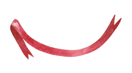 Festive ribbon on a white background. Perfect for: New Years, Christmas and Thanksgiving.の写真素材